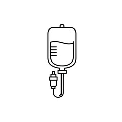 Fototapeta premium IV drip bag vector icon for intravenous therapy and medical treatment 