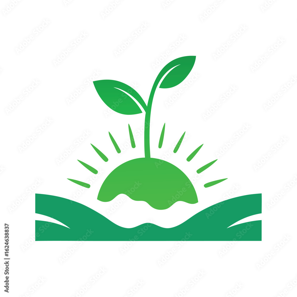 Poster a seed cracking open with a tiny sprout emerging symbolizing growth and new beginnings silhouette