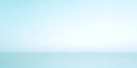 Obraz premium Pale horizon light blue ocean background