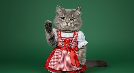 Cat wearing traditional dress costume