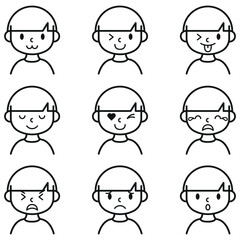 Get a lively collection of boy facial expressions vector illustration, perfect for adding personality to your designs. Ideal for websites, apps, and creative projects!