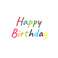 Celebrate with vibrant Happy Birthday lettering for cards and party decorations design elements