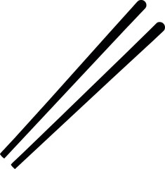 Chopsticks line art icon vector