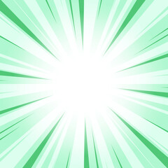Paris Green Sunburst Background with Glowing Light Rays. Abstract Green Glowing Effect Sunburst Background for Presentation, Banner, Poster, Flyer, Sales. Pop Art Background for Summer Themes.