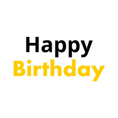 Send happy birthday wishes with this vibrant yellow and black celebration graphic now for instant cheer