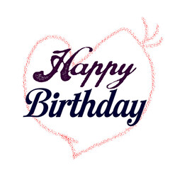 Send vibrant birthday wishes with this charming heart design, perfect for cards, invitations, and social media posts