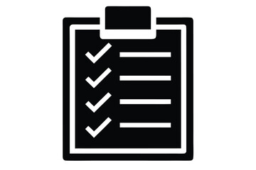survey checklist icon vector icon silhouette