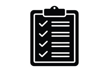 quality control checklist icon vector icon silhoue
