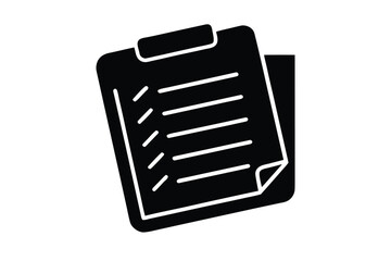 project task list icon vector icon silhouette