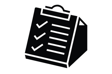 packing checklist icon  vector icon silhouette