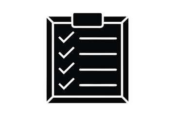 goal checklist icon vector icon silhouette