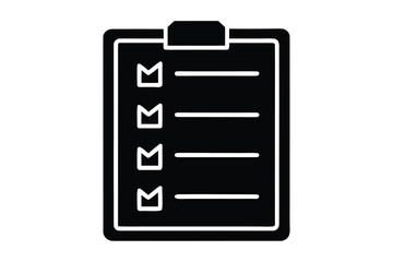 editable checklist icon  vector icon silhouette