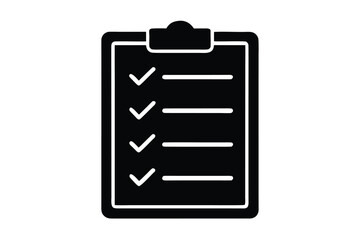 daily task checklist icon vector icon silhouette