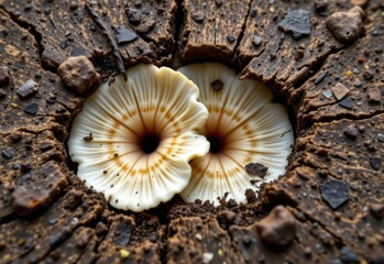 Obraz premium fungal mycelium can physically penetrate plastic layers creating entry points for enzymatic action and moisture infiltration that promote degradation