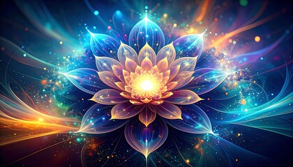 Abstract glowing flower
