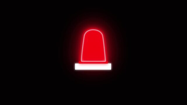 Police light Animation with Flashing Red Light | Crime Scene Alert Video. Emergency flasher light seamless loop Emergency services, ambulance, fire. 