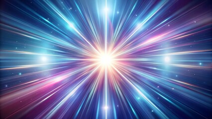 Fototapeta premium A vibrant explosion of light and energy radiating outwards like a star or supernova in the vast expanse of space, creating an abstract and colorful cosmic background