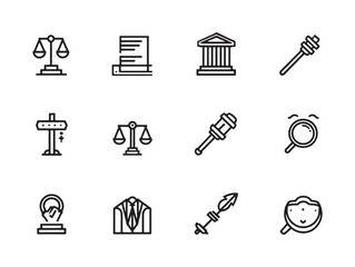 Fototapeta premium Defamation Case Minimalist 2D Line Art Design Two