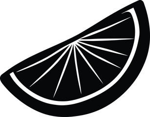 lemon wedge on white background.eps