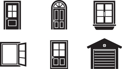 Elegant Doorway Vector Illustration Classic Panel Design for Home Improvement and Architectural Projects