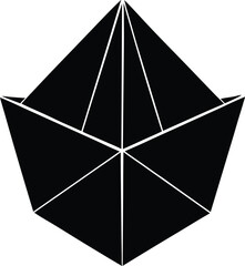 origami fortune teller on white background.eps
