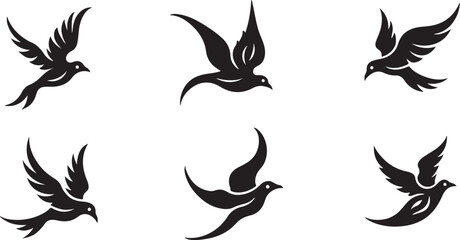 Flying Bird Silhouette Bundle