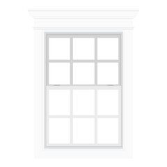 Realistic vintage house window frame
