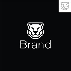 Geometric Pentagonal Panther Head Logo for Tech and Sports Brands with two different colors. 