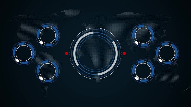 HTML 5 Central Bank Digital Currency Concept. Business, Technology, Internet and network concept .Digital currency central banks, doodle-style icon scheme, 4K animated video