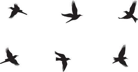 Flying Bird Silhouette Bundle