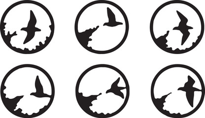 Flying Bird Silhouette Bundle