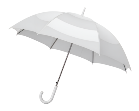 Stay dry with this stylish white umbrella, perfect for rainy days ahead