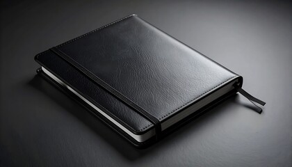 Black leather-bound notebook