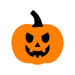 Jack-o’-Lantern Pumpkin Icon Vector Illustration on transparent background
