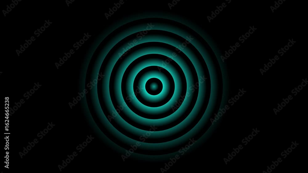 Aufkleber circles radio wave animation. light wave radio diffusion. digital radio waves cyan color circle diff