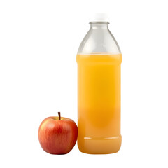 Apple and Juice Bottle Fresh and Healthy