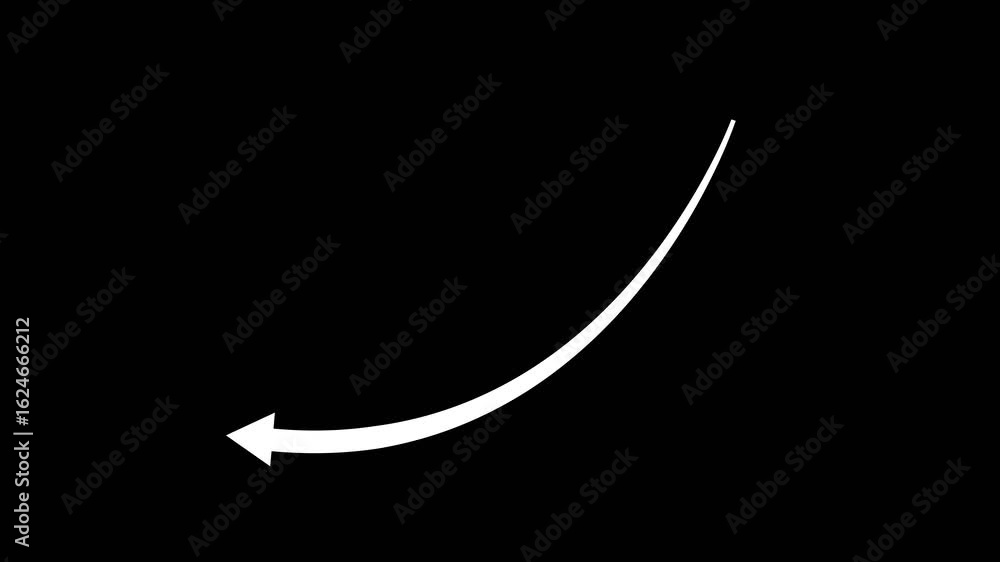 Poster white color animated up to down arrow animation. arrow icon animation. animation of financial succes