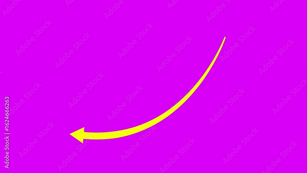 Poster yellow color animated up to down arrow animation. arrow icon animation. animation of financial succe