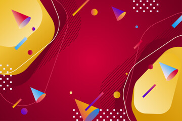 Colorful, abstract vector illustration with circles, stars, and a fun, bright design perfect for a celebration or party