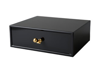 Black Jewelry Box with Golden Handle