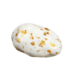 White Pebble with Gold Flecks