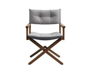 Director's Chair with Cushion - Wooden Frame and Fabric Seat - Outdoor or Indoor Seating