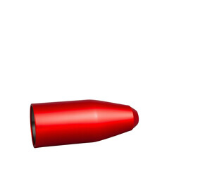 Red Bullet 3D Rendered Object