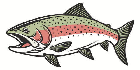 Graphic Trout for Outdoor Logos