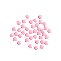 Pink pills on a transparent background