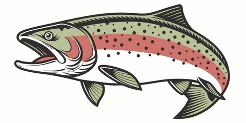 Colorful Trout with Fins and Spots
