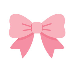 pink bow isolate on white background