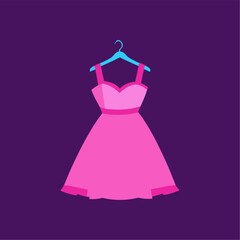 Pink Dress on Hanger A Feminine Fashion Illustration