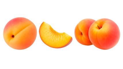 apricots isolated on white background