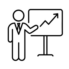 Business Presentation Speaker Outline Icon